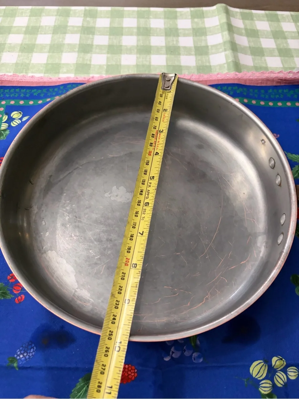 Copper-Tone Stainless Interior Fry Pan